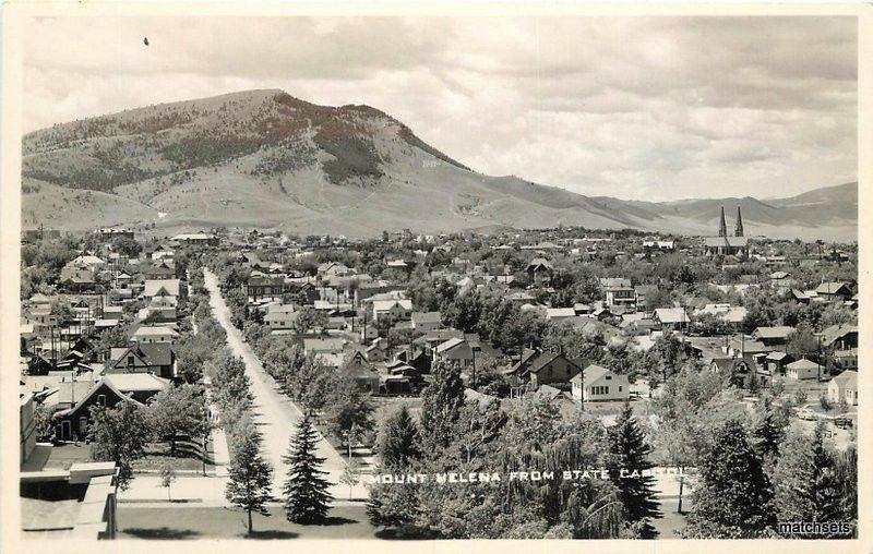1950 Helena Montana Birdseye State Capitol RPPC Real Photo postcard 1381