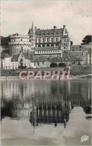 Postcard Modern Amboise The Banks of the Loire and the Chateau (Refletsl)