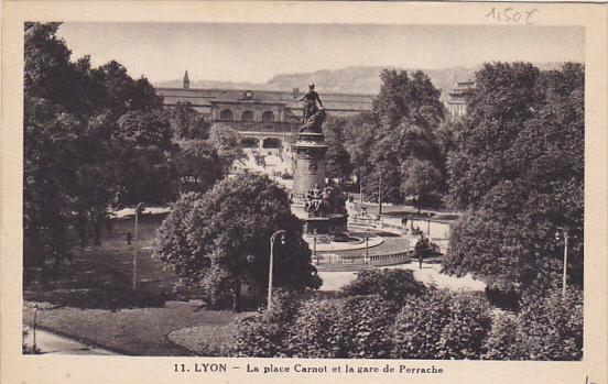 France Lyon La Place Carnot et la garde de Perrache