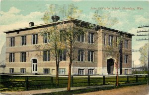 Postcard; Sheridan WY John S. Taylor School, Posted 1916