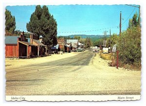 Idaho City Idaho Main Street Continental View Postcard Old Cars Storefronts