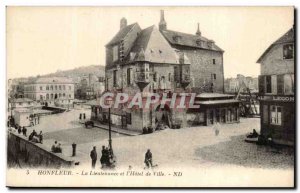 Old Postcard Honfleur Lieutenancy and & # City 39hotel