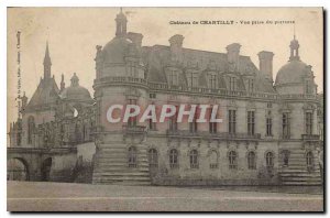 Old Postcard Chateau de Chantilly View from poitorre