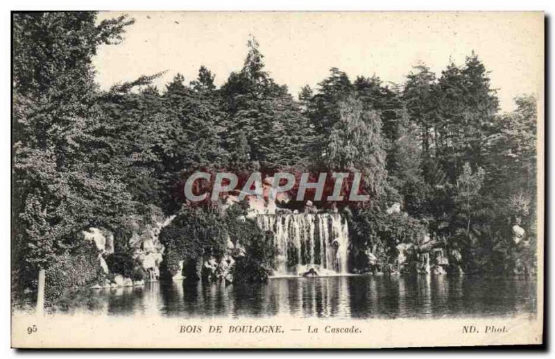 Old Postcard Paris Bois De Boulogne Cascade