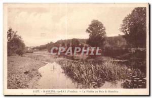 Old Postcard Mareuil on Lay The river in wood Beaulieu