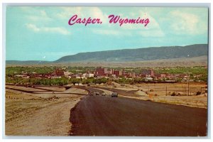 c1960 Panorama City Road View Cars Buildings Casper Wyoming WY Vintage Postcard