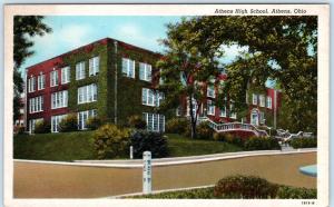 ATHENS, Ohio  OH     ATHENS HIGH SCHOOL  ca 1920s  Postcard