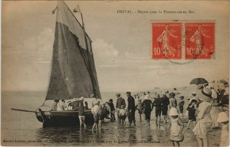 CPA ONIVAL Départ pour la Promenade en Mer (18560)