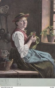 German Girl & cat , 1905