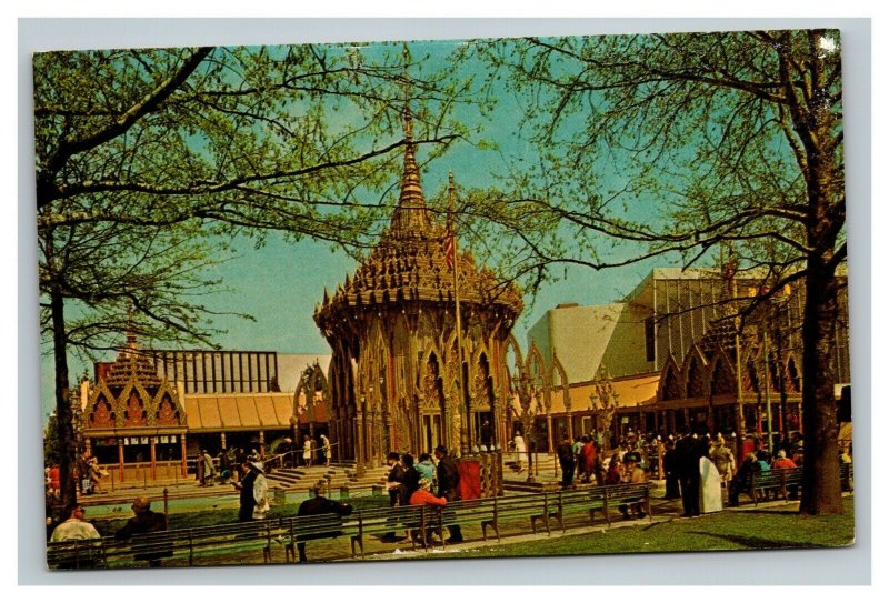 Vintage 1964 Postcard Thailand Pavilion New York Worlds Fair 1964-1965 NYC