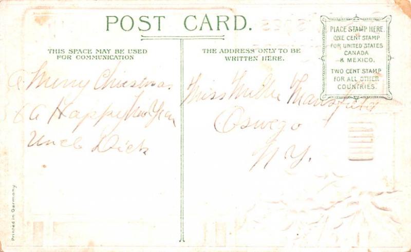 Christmas Postcard Old Vintage Antique Post Card