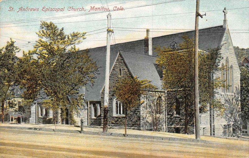 MANITOU, CO Colorado    ST ANDREWS EPISCOPAL CHURCH    c1910's Postcard