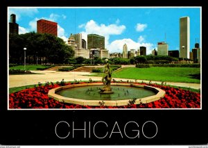 Illinois Chicago Skyline From Grant Park