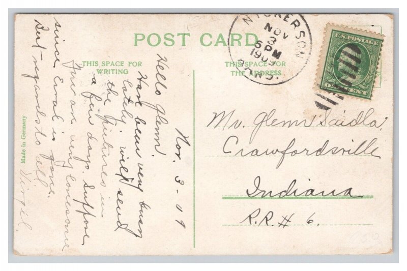 Hutchinson Kansas The State Industrial Reformatory Postcard c1909 Postmark