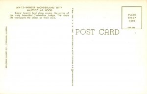 Winter Wonderland MT. HOOD Timberline Lodge Ski Lift Oregon c1960s Postcard