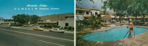 KINGMAN , Arizona , 1950-60s ; RT 66 / Route 66 ; Arcadia Lodge, Bi-fold