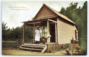 Henry Knight's Store East Caroga Lake New York NY Countryside View Postcard