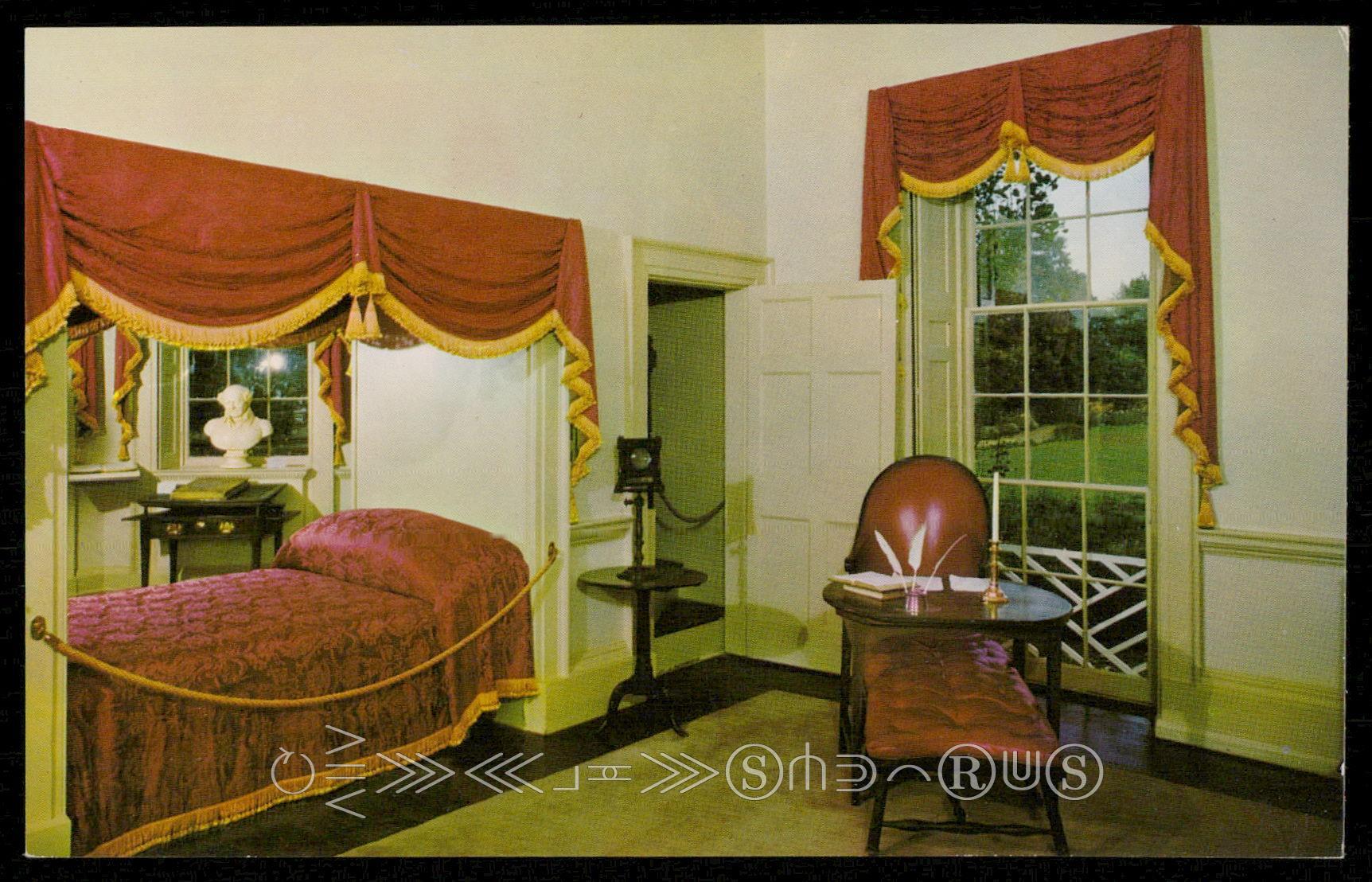 Monticello Jefferson S Bedroom Hippostcard