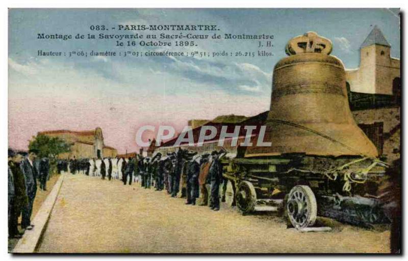 Old Postcard Paris Montmartre the Savoyard Mounting the Sacre Coeur October 1...