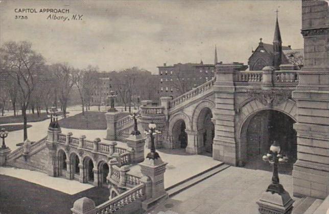 New York Albany State Capitol Building Capitol Approach 1909