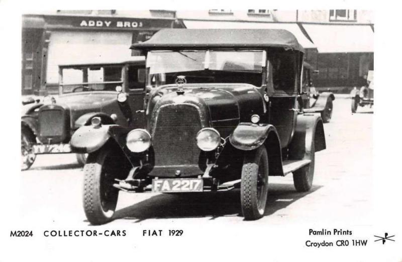Fiat 1929 Collector Cars Croydon Old Automobile Car Real Photo Postcard J73643