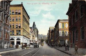 Wheeling West Virginia View of 12th Street Antique Postcard J51457