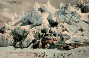 An August Summit of Mt. Hood Oregon Vintage Postcard M21