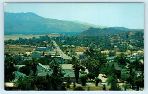 ELSINORE, CA California ~ BIRDSEYE VIEW of Town c1950s Riverside County Postcard