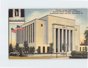 Postcard Dauphin County Court House, Harrisburg, Pennsylvania