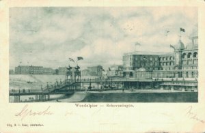 Netherlands Wandelpier Scheveningen Vintage Postcard 07.60