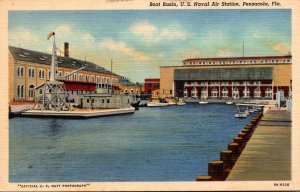 Florida Pensacola U S Naval Air Station Boat Basin Curteich