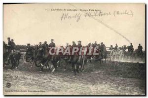 Old Postcard Fantasy Militaria L & # 39artillerie campaign Passage of & # 39A...