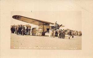 Old Glory Monoplane Old Orchard Beach ME in 1927 Lost at Sea RPPC Postcard
