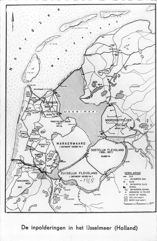 B99018 usselmeer holland netherlands de inpolderingen  maps cartes geographiques