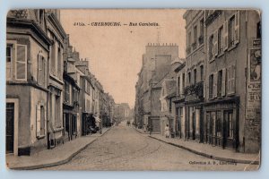 Cherbourg-en-Cotentin Manche, Normandy France Postcard Rue Gambetta c1910