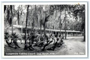1955 Suwanee Gables Court Old Town Florida Cline RPPC Photo Vintage Postcard