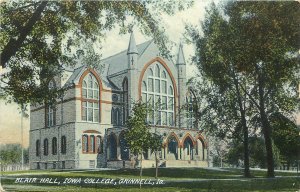 Vintage Postcard; Blair Hall, Iowa College, Grinnell IA Poweshiek Co. Wheelock