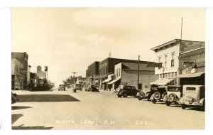 SD - White Lake. Main Street ca 1930's   RPPC