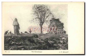 Postcard The Old Goosekeeper Millet