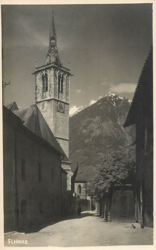 Austria Schwaz church photo postcard