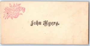 x7 LOT c1880s Myers Family Calling Cards Names Litho Color Art Die Cut Trade C51