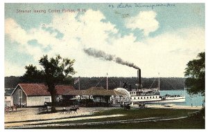 Steamer Leaving Center Harbor Lake Winnepesaukee New Hampshire Postcard