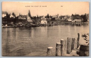 Vintage Maine Postcard -  Along the Coast of Maine  1953