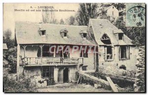 Postcard Old Mill or Lourdes was born Bernadette Soubirous