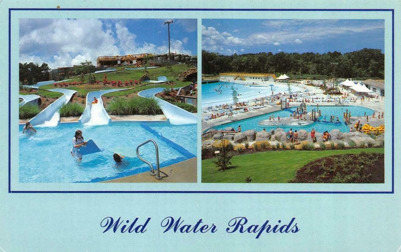 VIRGINIA BEACH, VA Virginia  WILD WATER RAPIDS  Amusement Park~Pools  Postcard
