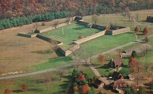 Vintage Postcard 1956 Aerial View of Old Fort Frederick Hancock Maryland MD