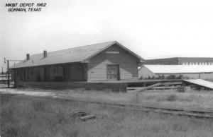 Gorman Texas 1962 Missouri Kansas Texas train depot real photo pc Z26233