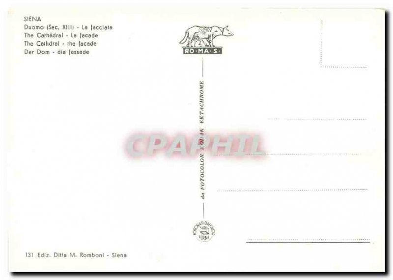 Postcard Modern Siena The Cathedral The front