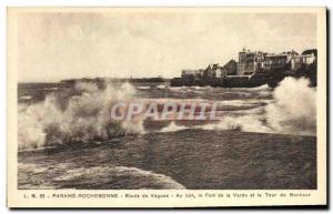 Old Postcard Parame Rochebonne Waves Study the distance the height of the tow...