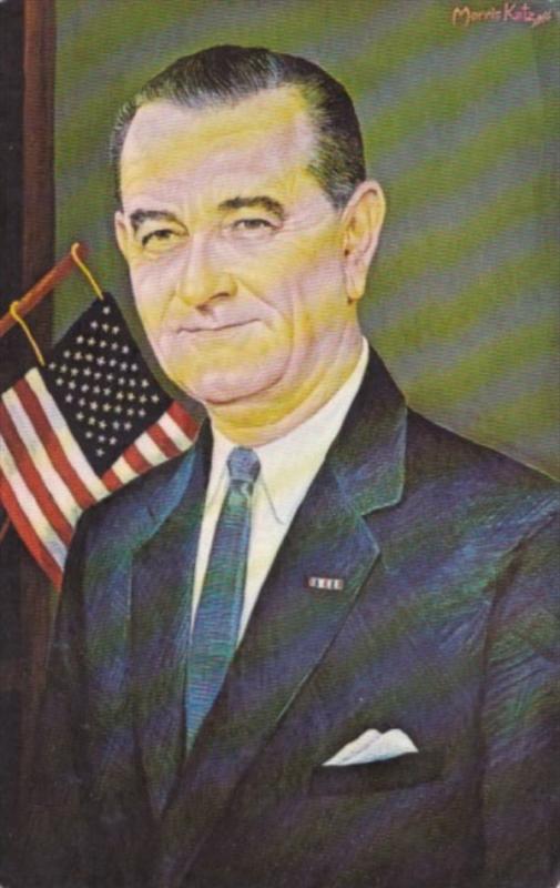 Lyndon B Johnson 36th President Portrait By Morris Katz